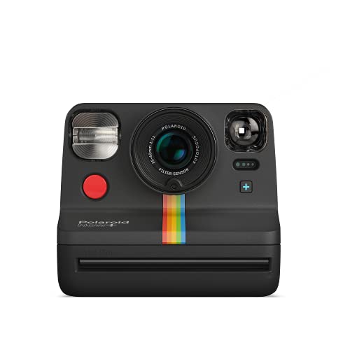 Polaroid Now+ Black (9061) - Bluetooth Connected I-Type Instant Film Camera with Bonus Lens Filter Set