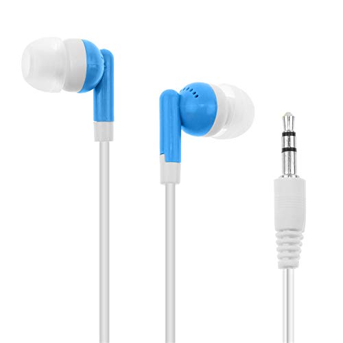 OSSZIT Wholesale Kids Bulk Earbuds Headphones Earphones Assorted Colors for Schools, Libraries, Hospitals,Gifts Individually Bagged (30pack)