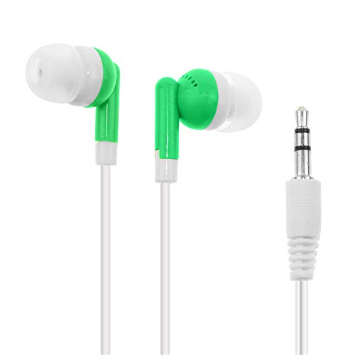 OSSZIT Wholesale Kids Bulk Earbuds Headphones Earphones Assorted Colors for Schools, Libraries, Hospitals,Gifts Individually Bagged (30pack)