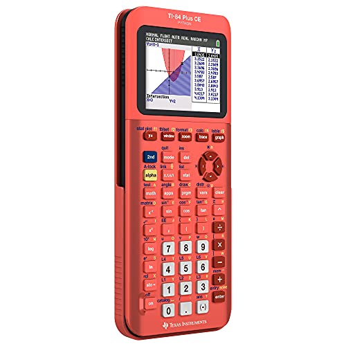 TI-84 Plus CE Python Color Graphing Calculator, Positive Coral-ation