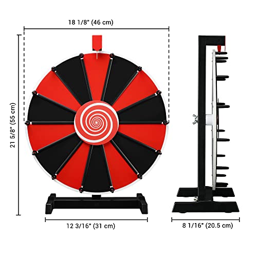 WinSpin 18 Inch Prize Wheel DIY Insertable Tabletop Spinning Wheel, 14 Slots Fortune Design Carnival Spin Game, DIY Series