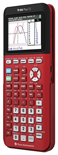 Texas Instruments TI-84 Plus CE Color Graphing Calculator, Radical Red