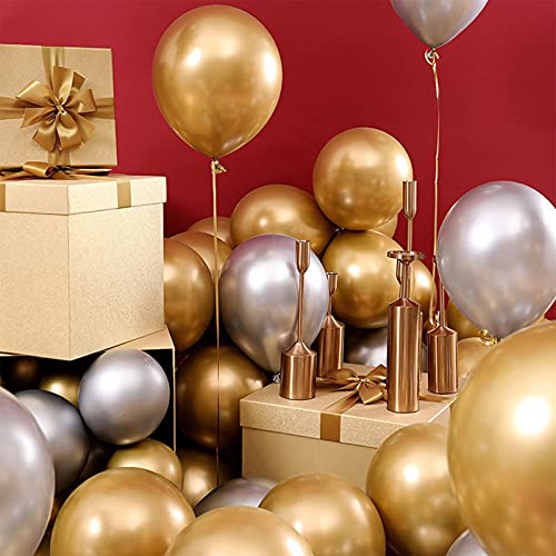 Find Fine 50Pcs Gold Metallic Balloons 12 Inch Decoration, Party Chrome Bright Color, for Birthday Bridal Wedding Halloween Christmas Baby Shower Graduation Anniversary Decorations