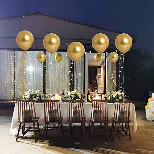 Find Fine 50Pcs Gold Metallic Balloons 12 Inch Decoration, Party Chrome Bright Color, for Birthday Bridal Wedding Halloween Christmas Baby Shower Graduation Anniversary Decorations