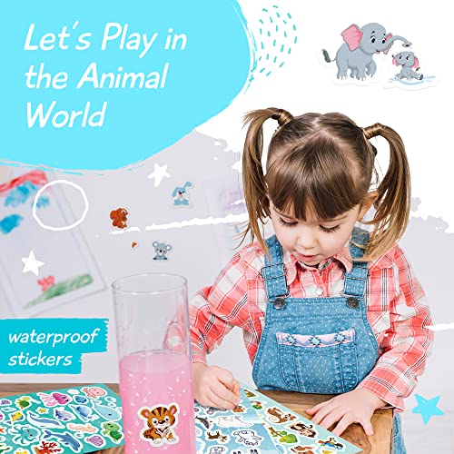 Sinceroduct Animal Stickers Assortment Set, 8 Sheets (1800+ Count), 16 Themes Collection for Kids, Children, Teacher, Parent, Grandparent, School