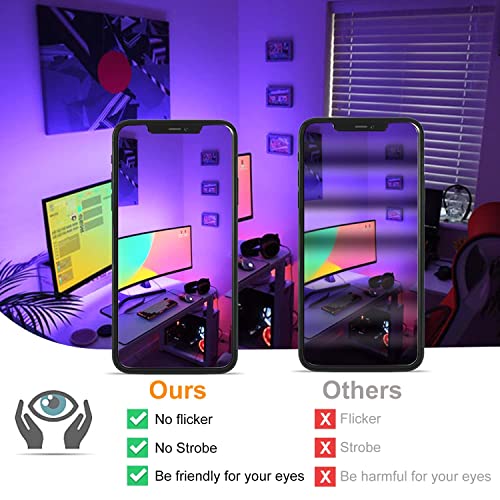 LED Flood Lights RGB Color Changing 300W Equivalent, Outdoor RGBW Bluetooth Smart Floodlights APP Control, IP66 Waterproof, Timing, 2700K&16 Million Colors 23 Modes for Stage Landscape Lighting 2 Pack