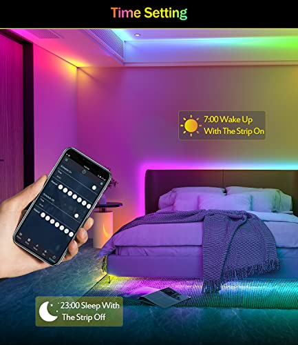 Led Lights for Bedroom 33ft USB Led Light Strip, Daymeet RGBIC Smart Light Strips APP Control Music Sync Color Changing Led Light Strips, Led Strip Lights with Remote for Room Home Indoor Decoration