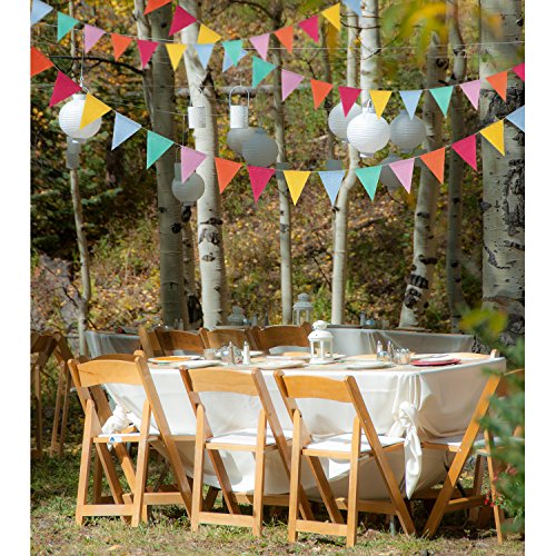 Shappy Hestya Multicolor Pennant Banner 42 Pieces Triangle Flag Bunting for Party Hanging Decoration