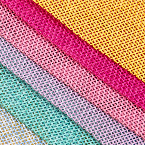 60 Flags Imitated Burlap Pennant Banner - Multicolor Fabric Triangle Rainbow Flag Bunting for Summer Party and Festival Classroom Hanging Decoration (A)