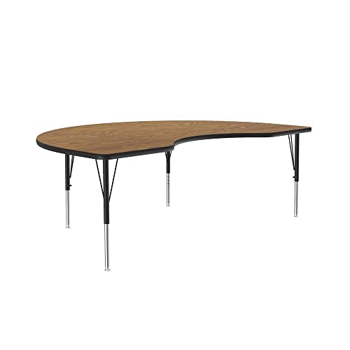 Correll Classroom Activity Table, Medium Oak, 48x72" Kidney (ACZM4872-KID-06)