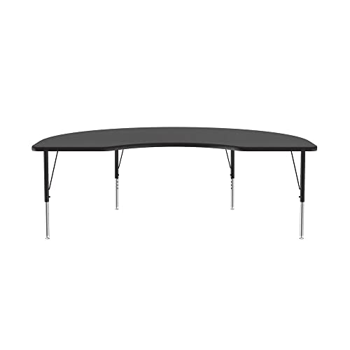 Correll Classroom Activity Table, Black Granite, 48x72" Kidney (ACZM4872-KID-07)