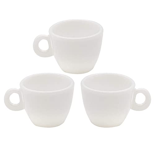 AUEAR, 20 Pack Mini Coffee Mug Tea Miniatures White Coffee Cup Food Kitchen Room Decoration Accessories