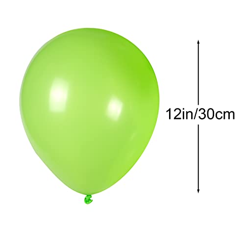 100pcs Light Green Balloons, 12 inch Light Green Latex Party Balloons Helium Quality for Party Decoration Like Birthday Party, Baby Shower,Wedding, Halloween or Christmas Party (with Green Ribbon)…