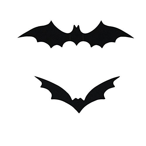 HOZZQ DIY Halloween Party Supplies PVC 3D Decorative Scary Bats Wall Decal Wall Sticker, Halloween Eve Decor Home Window Decoration Set, 28pcs, Black