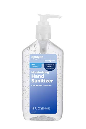 Amazon Basic Care - Original Hand Sanitizer 62%, 12 Fluid Ounce (Pack of 6)