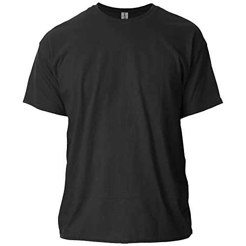 Gildan mens Ultra Cotton T-shirt, Style G2000, Multipack T Shirt, Black (3-pack), Small US