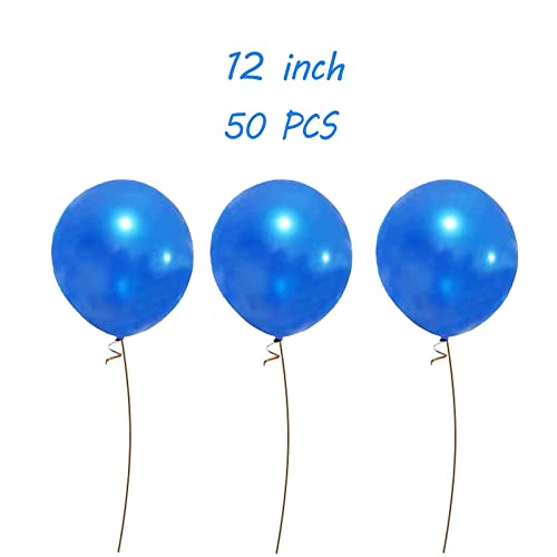 Blue balloon Royal Blue Balloons,12inch Party Blue Latex Balloon ,50pcs Royal Balloons for for Party Wedding Birthday Graduation Baby Shower