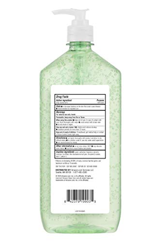 Amazon Basic Care - Aloe Hand Sanitizer 62%, 34 Fluid Ounce (Pack of 4)