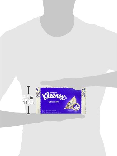 Kleenex Ultra Soft Facial Tissues, Medium Count Flat, 170 ct, 6 Pack. Designs May Vary