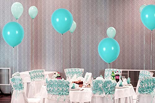 Teal Balloons,Turquoise Balloons Blue Balloons , Tiffany Blue Balloons for Party Decoration paty Graduation Decoration.12inch Latex Balloons 100 pack (Turquoise)