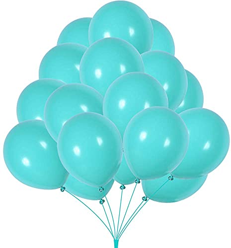 Teal Balloons,Turquoise Balloons Blue Balloons , Tiffany Blue Balloons for Party Decoration paty Graduation Decoration.12inch Latex Balloons 100 pack (Turquoise)