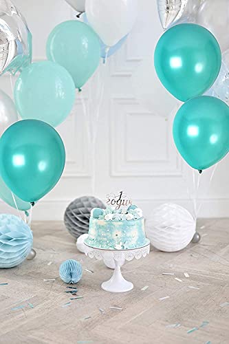 Teal Balloons,Turquoise Balloons Blue Balloons , Tiffany Blue Balloons for Party Decoration paty Graduation Decoration.12inch Latex Balloons 100 pack (Turquoise)