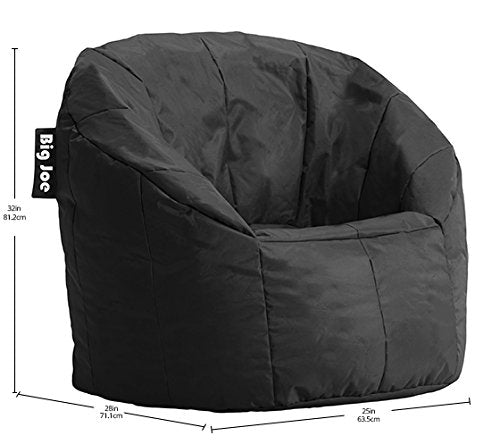 Big Joe Milano Beanbag Chair Stretch Limo Black Smartmax