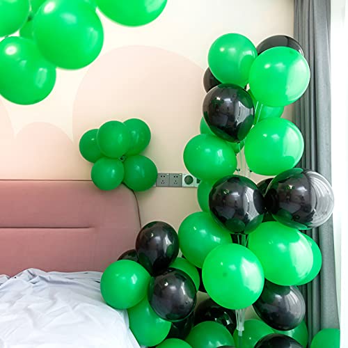 100pcs Green Balloons, 12 inch Green Latex Party Balloons Helium Quality for Party Decoration Like Birthday Party, Baby Shower,Wedding, Halloween or Christmas Party (with Green Ribbon)…