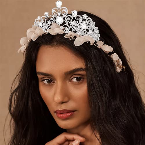 COCIDE Silver Tiara and Crown for Women Crystal Queen Headband Rhinestones Princess Hair Accessories for Girls Birthday Party Prom Halloween Decoration Wedding Bride Bridal Bridesmaid