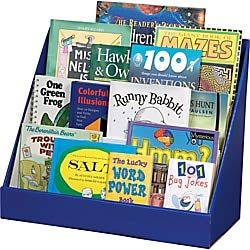 Classroom Keepers Book Shelf, 3-Tiered, Blue, 17"H x 20"W x 10"D