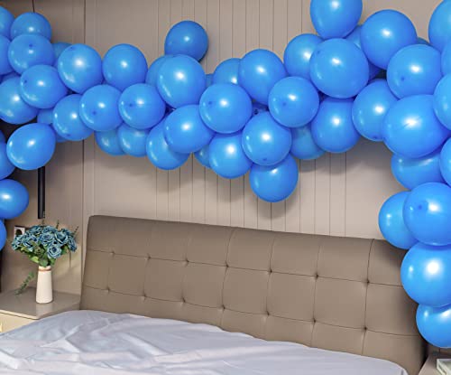 100pcs Royal Blue Balloons, 12 inch Royal BlueLatex Party Balloons Helium Quality for Party Decoration Like Birthday Party, Baby Shower,Wedding, Halloween or Christmas Party (with Blue Ribbon)…