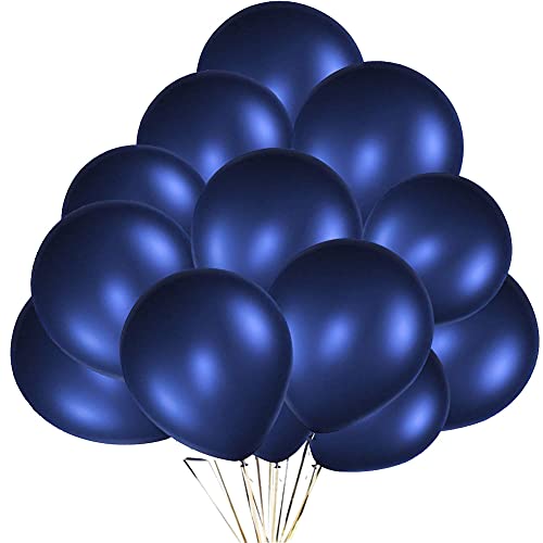 Navy Blue Balloons 12 Inch Dark Blue Balloons , Blue Balloons for New Year Decoration Wedding Birthday Christmas Baby Shower Party Balloons .