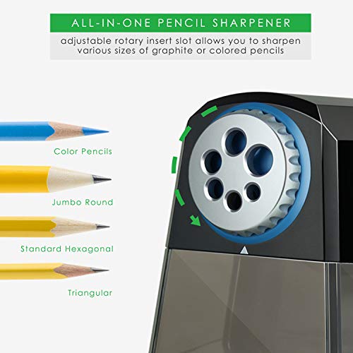 LINKYO Electric Pencil Sharpener Pro (Heavy Duty, Black)