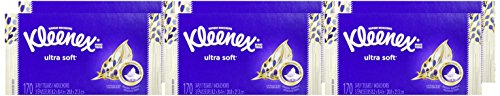 Kleenex Ultra Soft Facial Tissues, Medium Count Flat, 170 ct, 6 Pack. Designs May Vary