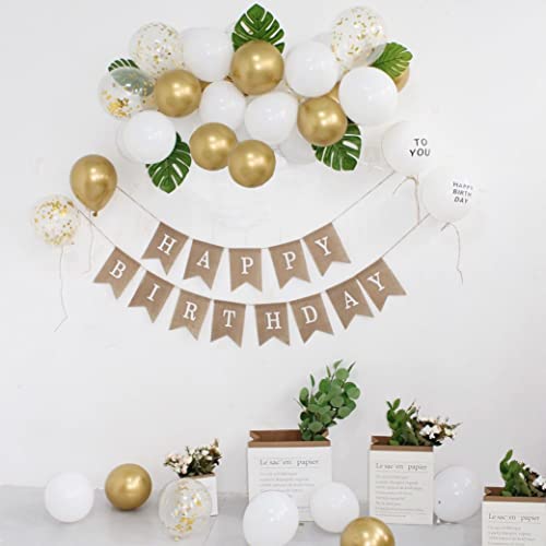 GaesQae Gold Balloons Metallic Gold Balloons Birthday balloons for Birthday Party Decoration Graduation Decoration Balloons (Metallic Gold 50PCS)