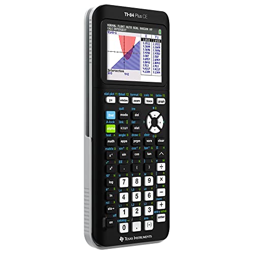 Texas Instruments TI-84 Plus CE Color Graphing Calculator, Black 7.5 Inch