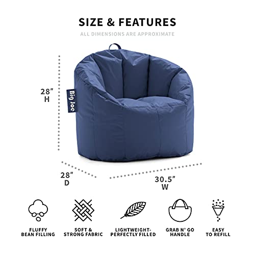 Big Joe Milano Beanbag Chair Navy Smartmax