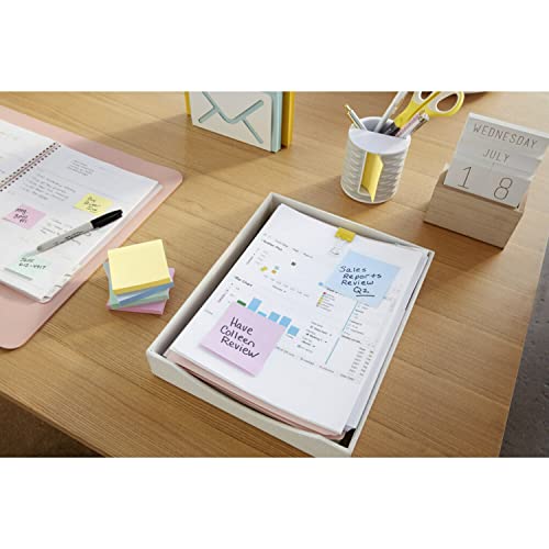 Post-it Greener Notes, 3x3 in, 24 Pads, America's #1 Favorite Sticky Notes, Sweet Sprinkles Collection, Pastel Colors, Clean Removal, 100% Recycled Material (654R-24CP-AP)