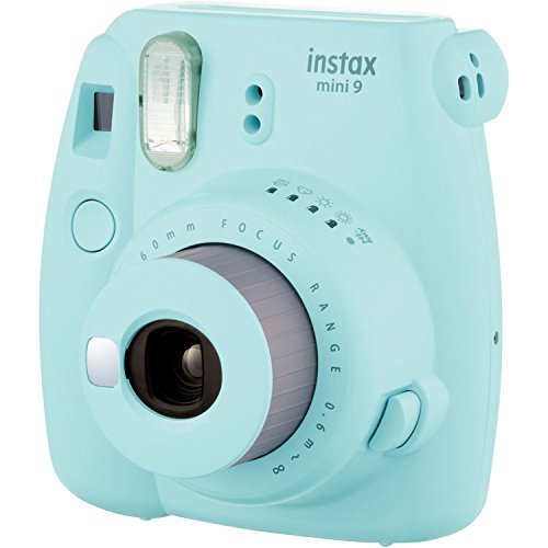 Fujifilm instax Mini 9 Instant Camera (Ice Blue) with Film Twin Pack Bundle (2 Items)