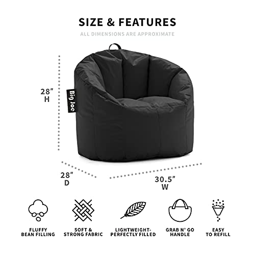 Big Joe Milano Beanbag Chair Stretch Limo Black Smartmax