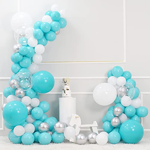 Teal Balloons,Turquoise Balloons Blue Balloons , Tiffany Blue Balloons for Party Decoration paty Graduation Decoration.12inch Latex Balloons 100 pack (Turquoise)