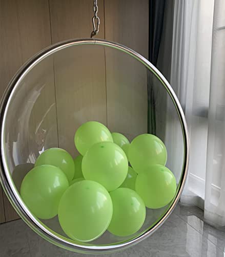 100pcs Light Green Balloons, 12 inch Light Green Latex Party Balloons Helium Quality for Party Decoration Like Birthday Party, Baby Shower,Wedding, Halloween or Christmas Party (with Green Ribbon)…