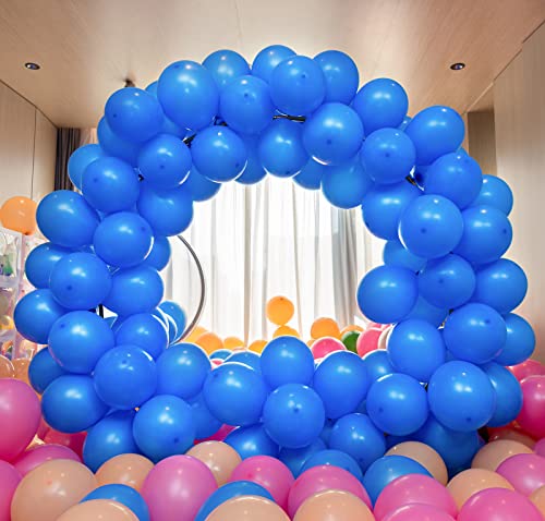 100pcs Royal Blue Balloons, 12 inch Royal BlueLatex Party Balloons Helium Quality for Party Decoration Like Birthday Party, Baby Shower,Wedding, Halloween or Christmas Party (with Blue Ribbon)…