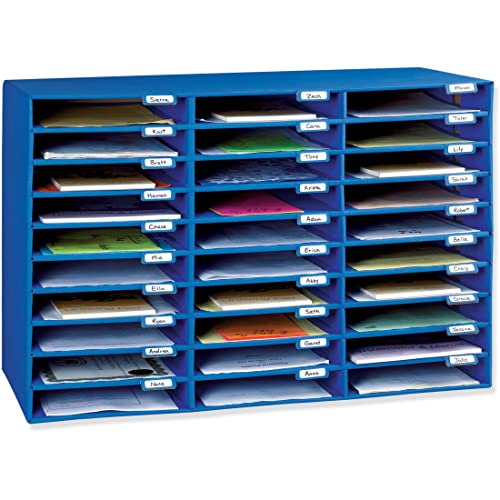 Pacon Classroom Keepers 30-Slot Mailbox, Blue (001318)