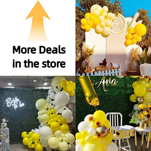 Bezente Yellow Balloons Latex Party Balloons - 100 Pack 12 inch Round Helium Yellow Balloons for Birthday Sunflower Party Decorations