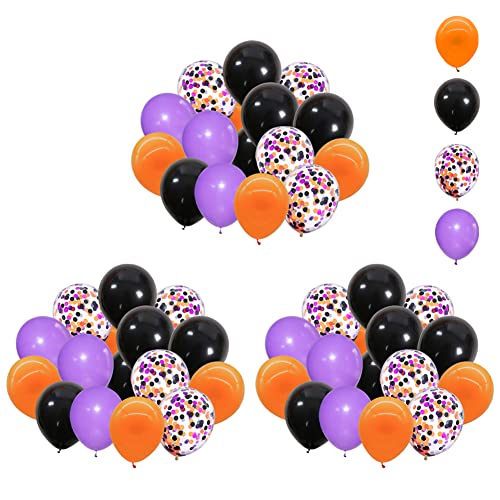 Halloween Balloons Halloween Decorations latex Balloons Inflatable Toys Globos Halloween Party Supplies (black orange prple)