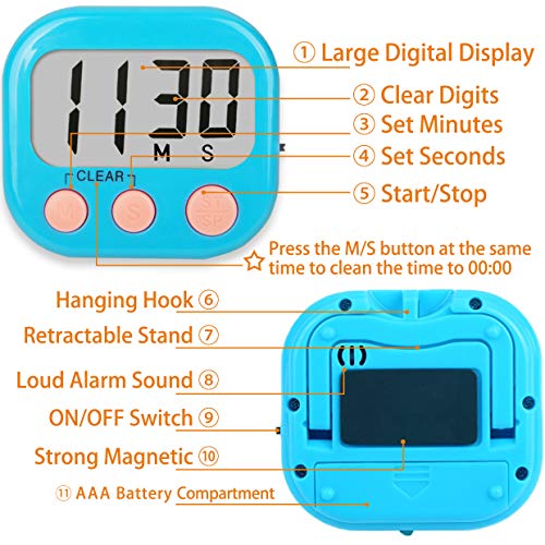 Classroom Timers for Teachers Kids Large Magnetic Digital Timer 2 Pack