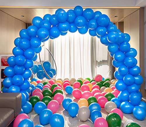 100pcs Royal Blue Balloons, 12 inch Royal BlueLatex Party Balloons Helium Quality for Party Decoration Like Birthday Party, Baby Shower,Wedding, Halloween or Christmas Party (with Blue Ribbon)…