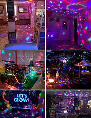 Sound Activated Party Lights with Remote Control Dj Lighting, RGB Disco Ball, Strobe Lamp 7 Modes Stage Par Light for Home Room Dance Parties Birthday DJ Bar Karaoke Xmas Wedding Show Club Pub