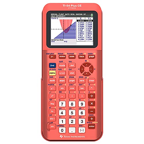 TI-84 Plus CE Python Color Graphing Calculator, Positive Coral-ation